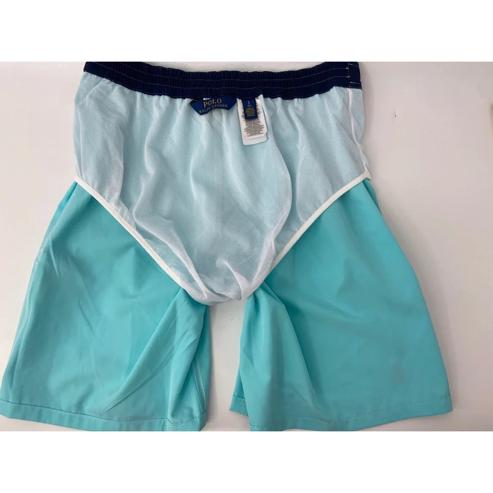 Polo Ralph Lauren Swim Trunks Mens Small Blue Core Replen Preppy Boardshort Surf